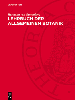cover image of Lehrbuch der allgemeinen Botanik